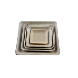 Assiettes de fête carrées biodégradables et compostables en grande quantité, vertes durables à bas prix pour servir des aliments de mariage - Product Image 3