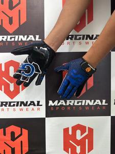 Gants de receveur de football américain avec logo personnalisé, paume en silicone antidérapante, poignées pour les mains, doigts entiers, sangle de poignet réglable, crochet, sport - Product Image 4