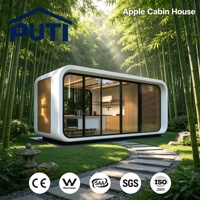 Cabane de luxe Apple de 13 m² - Maison préfabriquée modulaire avec salle de bain, prête à l'emploi dans le jardin