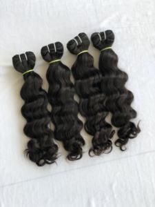 Wholesale 100% Cuticle Aligned Cambodian Indian Temple Virgin 16'' Loose <b>Body</b> <b>Wave</b> Hair Bundles Single Human Hair Extensions - Product Image 3