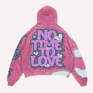 Sudadera con capucha con parche 3D de invierno para hombre, Jersey térmico con capucha de gran tamaño, sudaderas con diseño digital, bolsillos de canguro, sudaderas con capucha, parches - Product Image 1