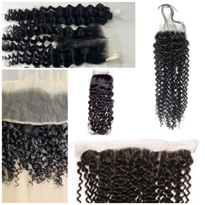 Remy Cambodian Kinky Curly Frontales + Extensiones de cabello humano no Remy Ultimate Texture, Gorgeous Volume - Product Image 1