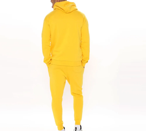 Ensemble sweat à capuche unisexe personnalisable solide de maternité en coton épais de haute qualité et pantalon de survêtement - Product Image 2