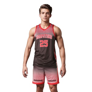 High Quality <b>Basketball</b> Uniform Comfortable Breathable 100% Polyester Anti-Bacterial Sublimation Printed Plus <b>Size</b> Sets Sports - Product Image 5