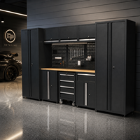 Système de rangement pour atelier industriel 3300 mm en acier SPCC avec armoire à outils, panneau perforé et tiroirs verrouillables OEM