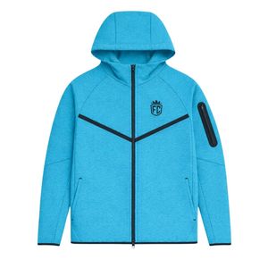 Ensemble de survêtement pour homme, veste à capuche zippée et pantalon de jogging en polaire technique, bleu pierre, vêtements de sport pour l'entraînement - Product Image 3