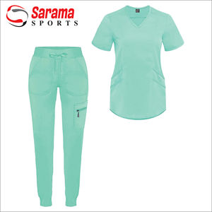 Conjuntos de jogging de nuevo estilo, uniforme de enfermería, material escolar, de licra, con logotipo personalizado, venta al por mayor - Product Image 5