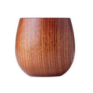 Mug en bois de chêne OVALIS durable de 250 ml, articles promotionnels pour boissons - Product Image 4