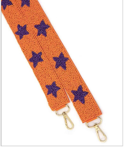 Bolso con cuentas de semillas de estrellas, Correa con cuentas para bolsos cruzados, Correa bordada con cuentas de semillas de estilo festivo para monederos - Product Image 3