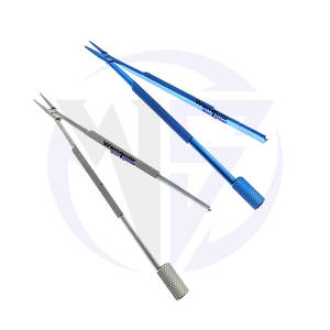 Porte-lames et brise-lames professionnels en titane et acier pour instruments ophtalmiques droits et courbes en chirurgie oculaire - Product Image 5