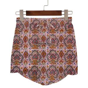 New <b>Women's</b> Comfort Fit Elasticated Wrap Shorts Hand Block Printed Cotton Breathable Fashion Wholesale Clothing - Product Image 5