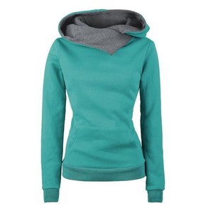 Pull à capuche en coton à manches longues pour femme, prix bas, haute qualité, Logo personnalisé, fermeture éclair - Product Image 5