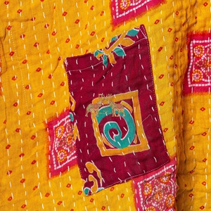 Beautiful Handmade Vintage Cotton Kantha Patchwork Cotton Kantha <b>Kaftan</b> For Women Winter Wear - Product Image 2