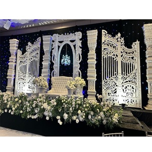 Toronto mariages réception scène toile de fond décor Unique blanc thème mariage nuit fête scène Western mariage cadres de scène - Product Image 1