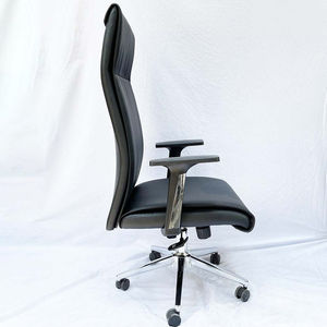 Ergonomic Office <b>Chair</b> with Swivel Base and Adjustable Height Black Faux Leather Upholstery and Foam for Home Use-MF6635D - Product Image 4