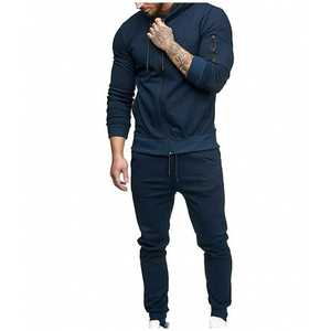 Otoño Invierno conjunto de dos piezas hombres y mujeres Casual polar cálido sólido de gran tamaño con capucha chándal manga larga deporte Sudadera con capucha traje - Product Image 5