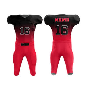 Multi Colors V Neck Short Sleeve Adults Wear Uniform Set American Football Tops Men's American Football Jersey - Product Image 2