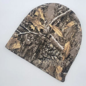 Personnalisé sans manchette Sublimation impression bonnets arbre motif impression numérique bonnet sport hiver Jacquard Camo bonnet chapeau 2025 - Product Image 2