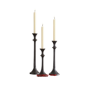 Portavelas cónico negro, mesa nórdica, accesorios a la luz de las velas, cena de boda, soporte decorativo hecho a mano para velas, uso en la decoración del hogar - Product Image 1