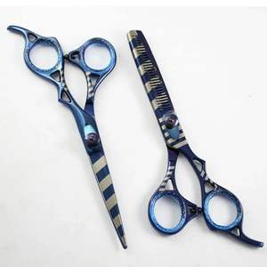 Professionnel 5.5 \ "Rasoir Bleu Plasma Enduit Ciseaux De Cheveux En Acier Inoxydable Salon Qualité Manuelle Coupe De Cheveux pour La Beauté - Product Image 1