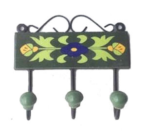 Epic Bravo Crochet mural en poterie rustique Crochet mural et rail pour carreaux de céramique verte - Product Image 6