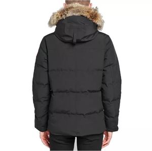 Chaqueta Acolchada Gruesa Clásica de Alta Calidad, Impermeable, Cortavientos, con Capucha, Cierre de Cremallera, Insignia, para Hombre, Invierno, Acabado Premium - Product Image 3