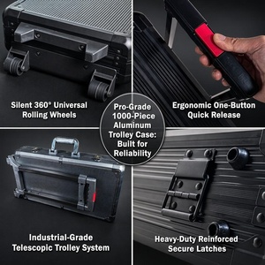 Estuche de Aluminio Negro para Fichas de Póker, Personalizable con Logotipo, Sin Pedido Mínimo, 1000 Unidades, 73x41x13cm, Ecológico, para <span class=keywords><strong>Casino</strong></span> - Product Image 2