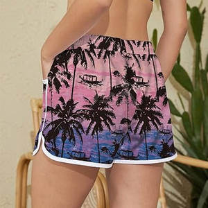 ¡Novedad de 2025! Pantalones cortos de playa transpirables de cintura alta para mujer, pantalones cortos de verano para mujer, OEM personalizables, gran oferta, precio bajo - Product Image 6