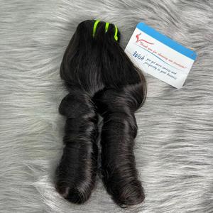 Extensiones de cabello rizado hinchable, precio caliente al por mayor, cabello humano vietnamita crudo 100%, doble estirado> = 60%, proporción de cabello más largo, todos los colores - Product Image 3