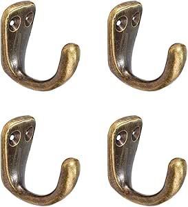 Antique Brass Wall Hook Durable Double-Tiered Coat and <b>Clothes</b> <b>Hanger</b> with Towel <b>Hanger</b> <b>for</b> Wardrobe or Bathroom - Product Image 5