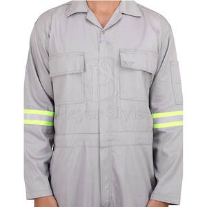 Overoles de trabajo de algodón ignífugos impresos personalizados uniformes de seguridad al por mayor con característica reflectante - Product Image 6