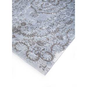 Tapis en laine noués à la main gris et noir vintage, nouveau tapis en laine fait main pour la maison, pour le salon, le couloir, rectangulaire, motif médaillon abstrait - Product Image 2