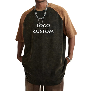 เสื้อยืดผู้ชายสไตล์วินเทจลำลองผ้าฝ้ายเนื้อนุ่ม 285 กรัม ลวดลายเรียบสีตัดกัน 100% ผ้าฝ้าย - Product Image 4