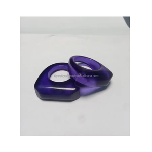 Bohème à la mode personnalisable couleur jaune noir Transparent coupe haute qualité nouvelle mode classique mariage IGI certifié anneaux - Product Image 5