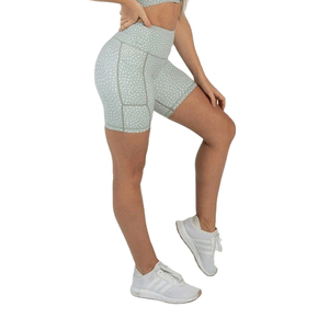 Pantalones cortos de Yoga de cintura alta para mujer, algodón transpirable, cuerpo completo, diseño personalizado, pantalones cortos deportivos, venta al por mayor, logotipo personalizado, teñido liso - Product Image 6