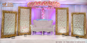 Marcos de fotos de boda para decoración de escenario, marcos de fibra de estilo Imperial para ventanas de escenario de boda - Product Image 4