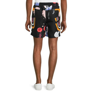 Custom Letter <b>Printed</b> Men's Basketball Shorts High Street Style 100% Polyester Elastic Waist Solid Pattern Sublimation Transfer - Product Image 6