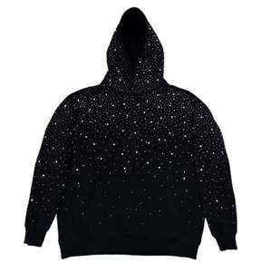 High Quality Custom Colorful Diamond Cotton Fleece <b>Pullover</b> <b>Men</b> Sweatshirts Heavyweight Rhinestone Embellished Hoodies - Product Image 3