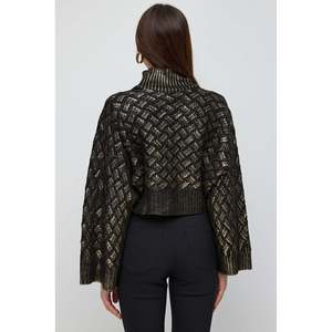 Suéter de Punto Trenzado con Estampado Floral para Mujer, Transpirable, Fino, Informal, con Decoración de Botones para Otoño e Invierno - Product Image 5