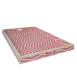 Plateau de luxe fait main en incrustation d'os et de nacre, solution de service haut de gamme personnalisable pour les restaurants, les cafés et l'usage domestique - Product Image 1