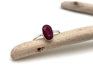 แหวนสไตล์โบโฮสีเงินสเตอร์ลิงทำมือ925อัญมณีทับทิมชุบโรเดียมของขวัญแต่งงานสำหรับผู้หญิงและเด็กผู้หญิง - Product Image 2