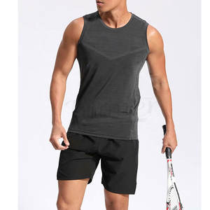 High Quality Eco-Friendly Knitted Casual Quick Dry Fitness Tight Fit <b>Men's</b> <b>Gym</b> Wear Sleeveless Tops 100% Polyester - Product Image 4