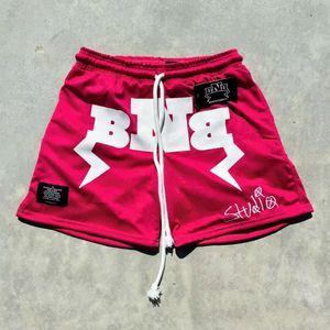 กางเกงขาสั้นเล่นกีฬา5นิ้วสำหรับผู้ชายกางเกงขาสั้นตาข่ายพิมพ์ลายหน้าจอสำหรับฤดูร้อนงานตามสั่ง - Product Image 5