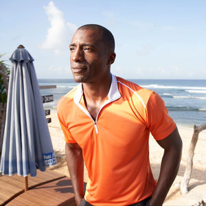 Ultifresh Zip-Up Collar for T-Shirt Short Sleeve Anti-Wrinkle Silkscreen Printed Embroidered Knitted 100% Dri-Fit Polyester - Product Image 5