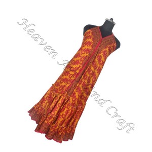 Hippy Boho 2025 nouveautés femmes portent des robes en soie d'art bohème imprimé fleuri taille libre robe pour filles maillots de bain Ibiza Maxi - Product Image 5