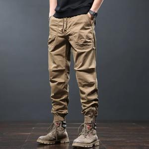 Short cargo pour homme en coton 100% de haute qualité, écologique, tissé, style streetwear, hip-hop, multi-poches, lavage enzymatique, imprimé - Product Image 4