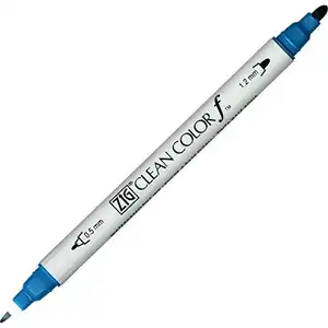 [KURETAKE] Kuretake Zig双尖记号笔清洁颜色F，波斯绿色 (TCS-6000T-033) (5 pcs) 钢笔墨笔笔漫画pe