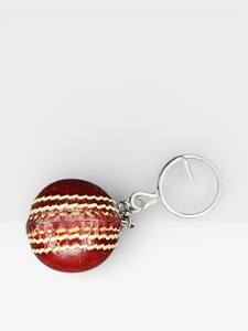 Porte-clés mini balle de cricket avec logo personnalisé 2025 porte-clés en cuir véritable avec promotions pour les fans de cricket - Product Image 2