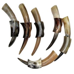 Cuerno de beber Vikingo, cuerno con acabado natural, para beber cerveza, tanque con soporte de claxon, diseño personalizado, logo grabado - Product Image 1