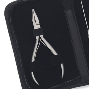 Kit de pinces d'extension de cheveux en cuir avec section de séparation de cheveux Kit d'aiguilles et de pinces - Product Image 4
